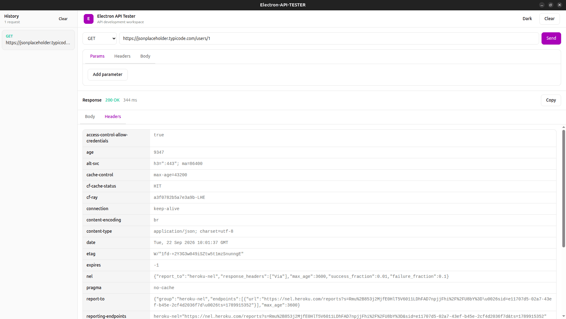 Electron API Tester